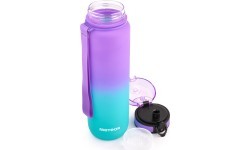 Sportinė gertuvė Meteor 1000 ml tamsiai žalia - Žalsvai mėlyna || Violetinė