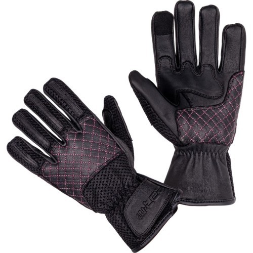 Women’s Motorcycle Gloves W-TEC Ladonna - Pink-Black