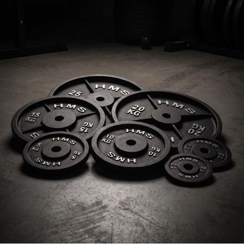 CAST IRON WEIGHT PLATE TCN HMS – GYM BARBELL PLATE FOR STRENGTH TRAINING - 1.25kg