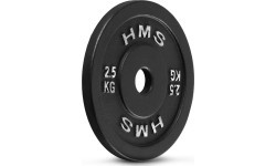CAST IRON WEIGHT PLATE TCN HMS – GYM BARBELL PLATE FOR STRENGTH TRAINING - 2,5kg
