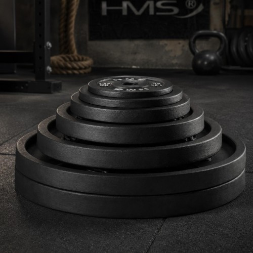 CAST IRON WEIGHT PLATE TCN HMS – GYM BARBELL PLATE FOR STRENGTH TRAINING - 5kg
