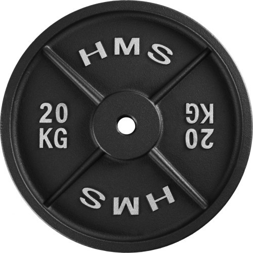 CAST IRON WEIGHT PLATE TCN HMS – GYM BARBELL PLATE FOR STRENGTH TRAINING - 20 kg