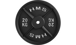 CAST IRON WEIGHT PLATE TCN HMS – GYM BARBELL PLATE FOR STRENGTH TRAINING - 20 kg