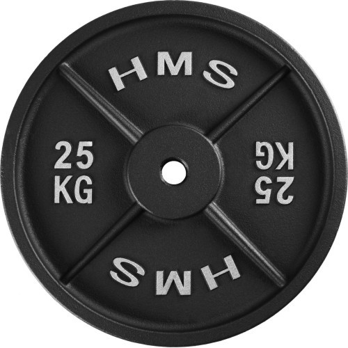 CAST IRON WEIGHT PLATE TCN HMS – GYM BARBELL PLATE FOR STRENGTH TRAINING - 25 kg