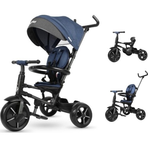 Children’s Tricycle w/ Push Handle QPlay Rito Star - Blue