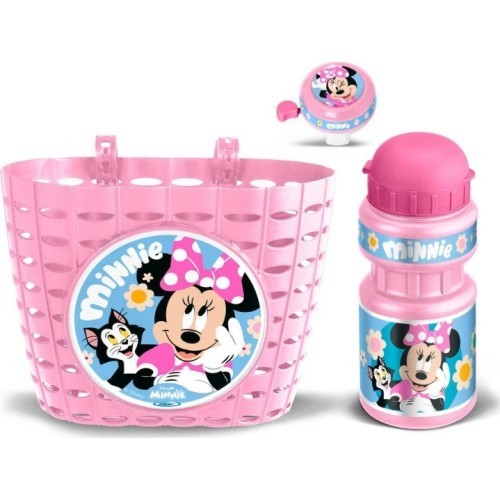 Cycling Set Minnie (Basket, Water Bottle, Bell) – Pink