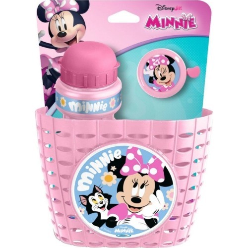 Cycling Set Minnie (Basket, Water Bottle, Bell) – Pink