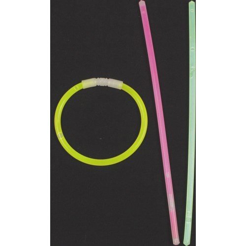 Glow Stick necklace thin var. colours 65 sticks/roll