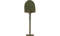 Лопата US T-Spade M10, оливково-зелёная, с брезентовым чехлом