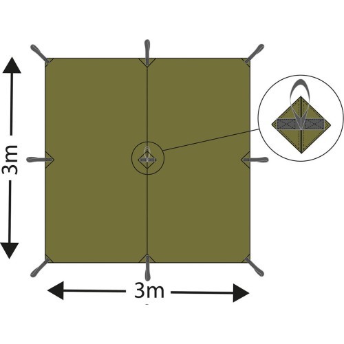 Tarpaulin "Tarp Extreme" M 95 CZ camo ca. 300 x 300 cm
