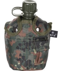 Plastikinė JAV gertuvė 1 l su dėklu BW camo, be BPA