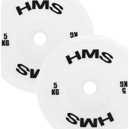 TPP olimpinių techninių svorių diskų rinkinys PE 2 x 1,5–5 kg (18 kg) HMS
