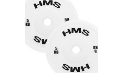 TPP olimpinių techninių svorių diskų rinkinys PE 2 x 1,5–5 kg (18 kg) HMS
