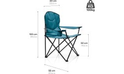 Meteor hiker folding chair - Sea colour