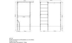 External ladder + pull-up bar with bag holder MO-Z4 - Marbo Sport