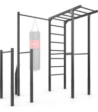 Outdoor ladder + pull-up bar with bag holder + handrails for dips (long) MO-Z5 - Marbo Sport