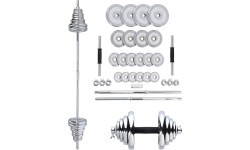 Chrome Dumbbell Set In Suitcase HMS STC50 2x25kg