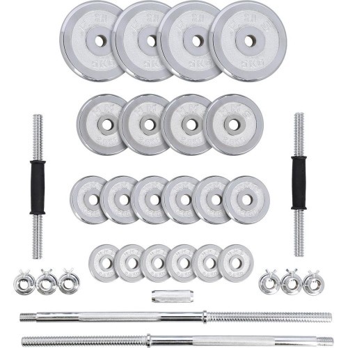 Chrome Dumbbell Set In Suitcase HMS STC50 2x25kg
