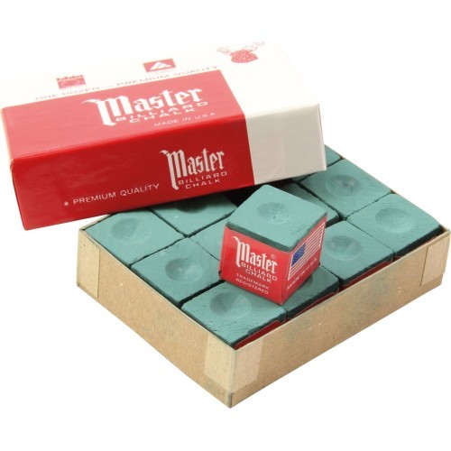 Biliardo kreida Master Forest Green, 12 vnt.