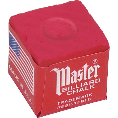 Бильярдный мел Master Chalk, красный, 144 шт.