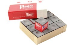 Biliardo kreida Master Charcoal, 12 vnt.