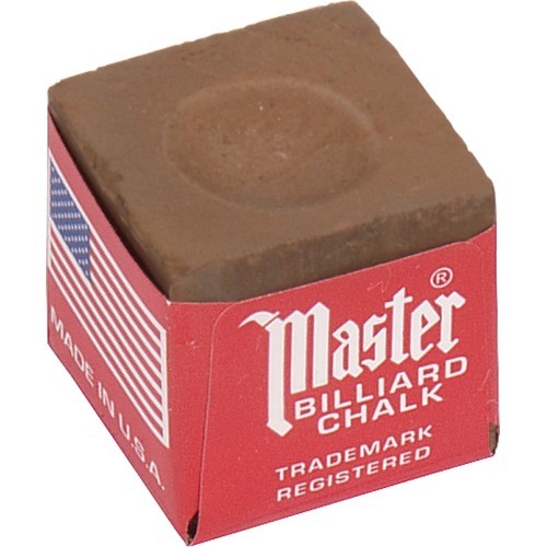 Bilijardo kreida Master, ruda, 12 vnt.