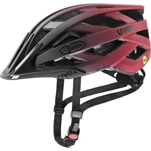Uvex i-vo cc MIPS helmet, matt black-red, 56-60 cm