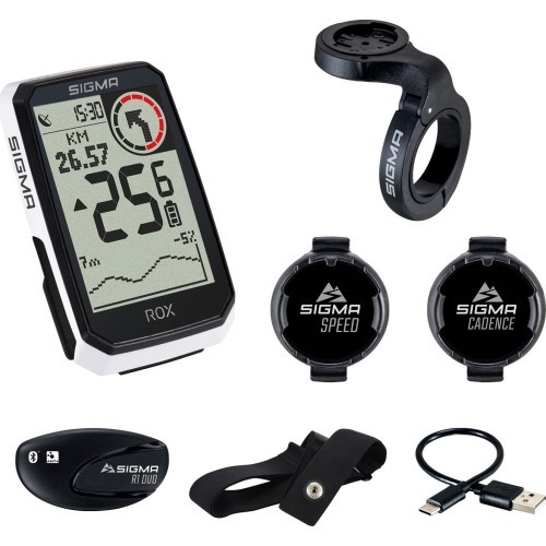 SIGMA ROX 4.0 Endurance GPS bike computer, White, Sensor Set