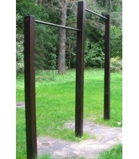 Double outdoor pull-up bar, in-ground