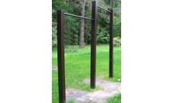 Double outdoor pull-up bar, in-ground