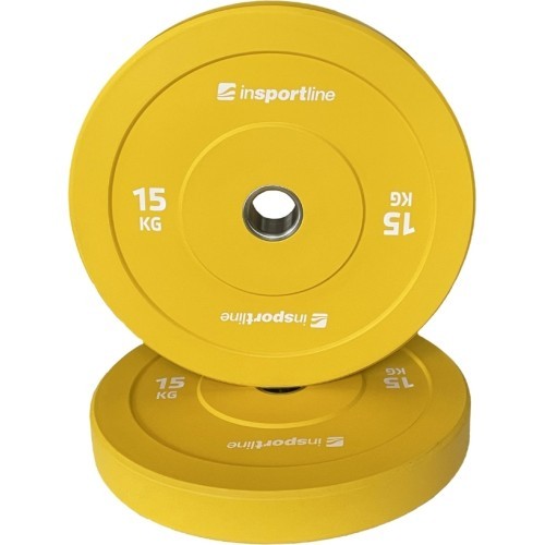 Резиновый диск для штанги inSPORTline Bumper Plate Go 15 кг 50 мм