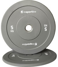 Guminis svorio diskas inSPORTline Bumper Plate Go 5 kg, 50 mm