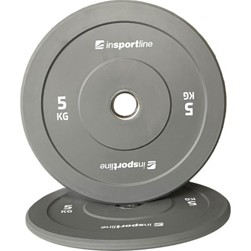 Guminis svorio diskas inSPORTline Bumper Plate Go 5 kg, 50 mm
