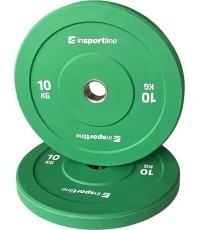Rubber Weight Plate inSPORTline Bumper Plate Go 10 kg 50 mm