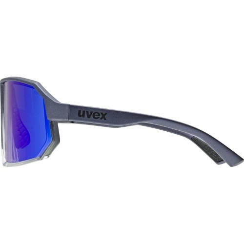 Uvex sportstyle 237 sunglasses, metallic blue-clear / mirror purple
