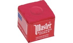 Бильярдный мел Master, красный, 12 шт.