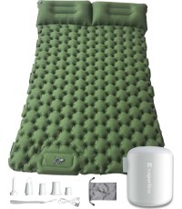 Двухместный надувной коврик для сна с мини-насосом inSPORTline Faustea 192 x 125 x 8 cm