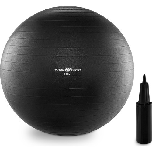 Gimnastikos kamuolys Anti-Burst 65 cm juodas Marbo Sport