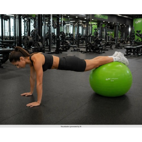 Profesionalus gimnastikos kamuolys Anti-Burst 65 cm, žalias, UpForm