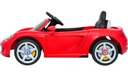 Elektromobilis Porsche 911 Carrera, raudonas