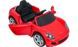Elektromobilis Porsche 911 Carrera, raudonas