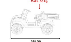 Elektromobilis Champion Pick-Up, baltas
