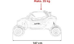 Электромобиль RACING Road 2000, розовый