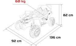Elektromobilis Arctic Cat Buggy WILDCAT XX, geltonas