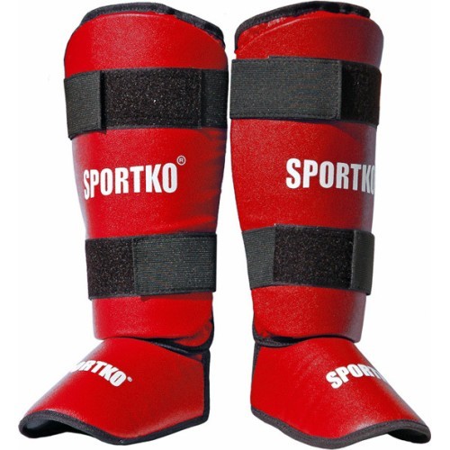 Защита голени и подъема стопы SportKO 331 - Красный