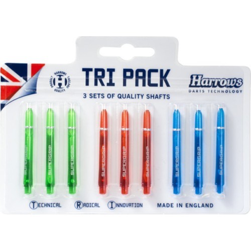Dart Shafts Harrows Supergrip Tri Pack Medium Colour