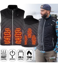 Vyriška šildoma liemenė inSPORTline WARMhim - Juoda