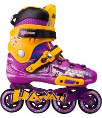 Fixed roller skates Baud BD276 - Violet-Yellow