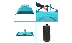Automatinė paplūdimio palapinė Nils NC4802, mėlyna
