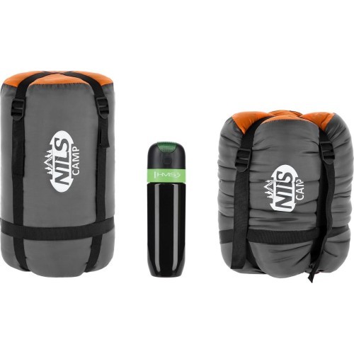 NC2008 GRAY-ORANGE SLEEPING BAG SIZE L NILS CAMP